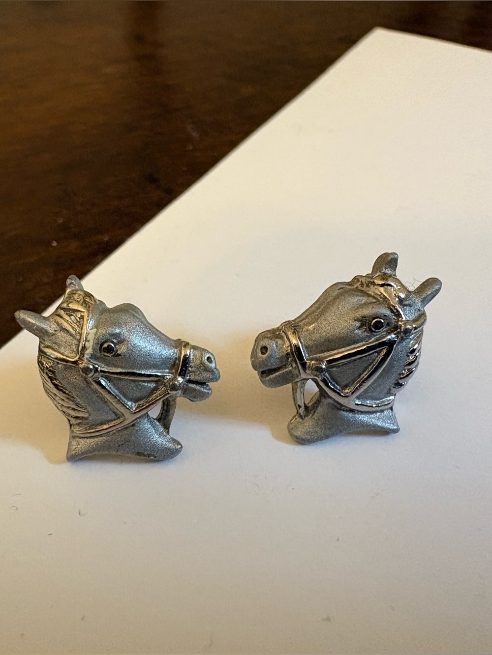 Silver Horse in Bridle Earrings